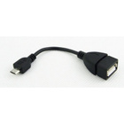 USB 2.0 OTG Adapteri, A naaras - Micro-B uros, musta, 0.1m - pikkukuva 2