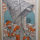 Tontut soittamassa kirkonkelloa, pukki katselee, 1900-l. alk - pikkukuva 1