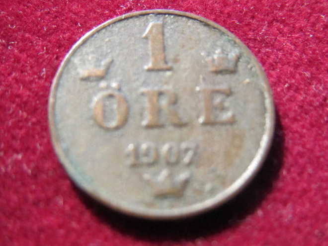 1 öre 1907 . Ruotsi-Sweden