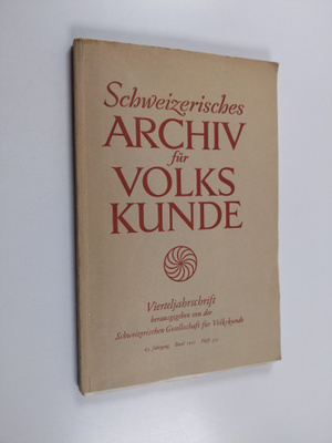 Schweizerisches archiv fur volks kunde