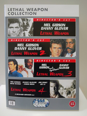 4 x dvd Tappava ase 1-4 - Lethal Weapon 1-4