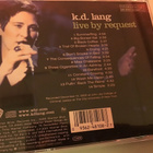 K.D. Lang . Live by request CD - pikkukuva 2