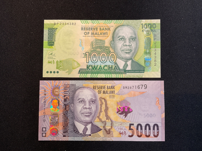 Reserve bank of Malawi - British Africa 2 kpl UNC
