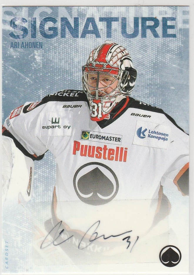 2016/17 Cardset Signature Ari Ahonen , Ässät
