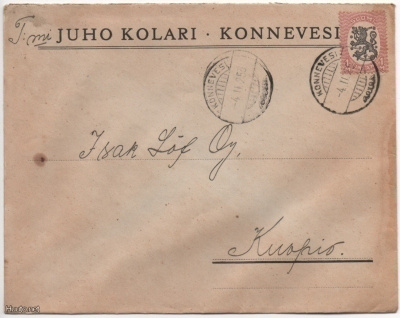 Firmakuori Konnevesi t:mi Juho Kolari 1925