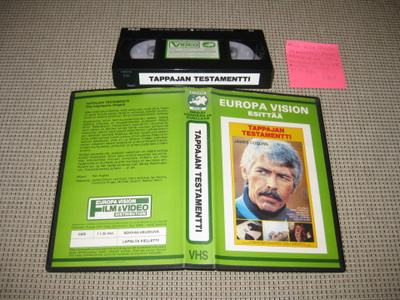 Tappajan Testamentti-VHS (FIx, Europa Film, James Coburn)