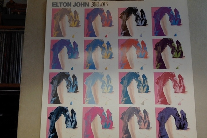 ELTON  JOHN  ::  LEATHER  JACKETS  ::  VINYYLI LP      1986