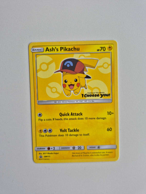 Ash's pikachu SM111 Pokemon kortti