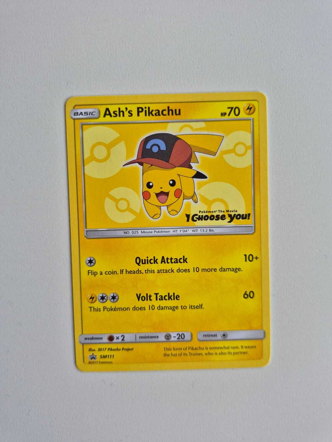 Ash's pikachu SM111 Pokemon kortti
