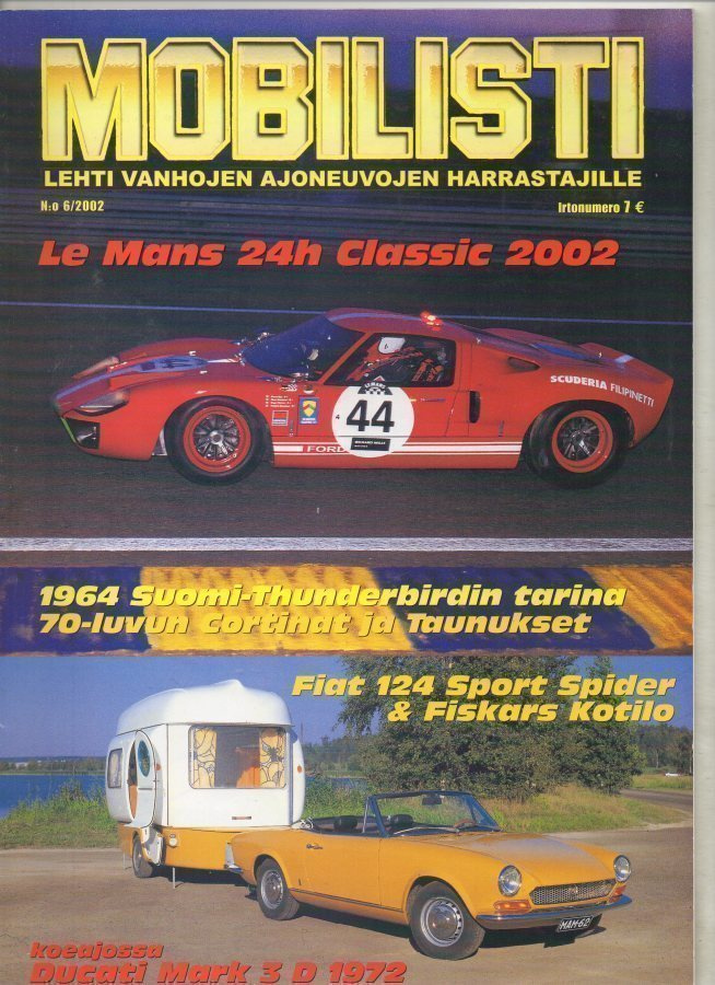 MOBILISTI n:o 6 2002 Fiat Sport Spider. Pienois-autot. Duca