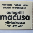 VANHA JÄÄRAAPPA MACUSA AUTOGILLI YLIVIESKA - pikkukuva 1