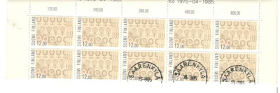 v. 1985 damaskiliina 12 mk, postituoreet, osa arkista