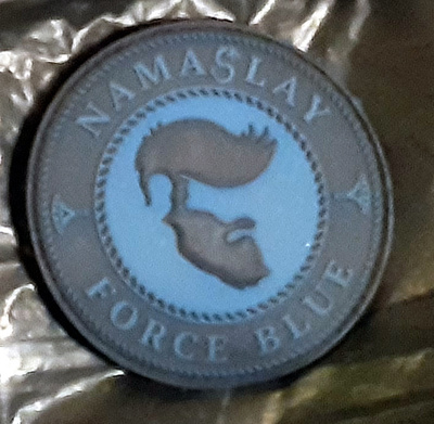 Namaslay Force Blue -tukimerkki - Velcro - Sinimusta - PVC