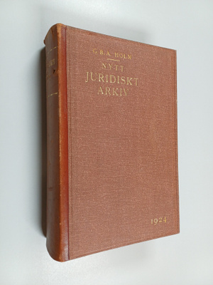 G. B. A. Holm : Nytt juridiskt arkiv 1924