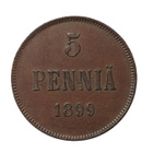 5 penniä 1899 - hyväkuntoinen! - pikkukuva 1