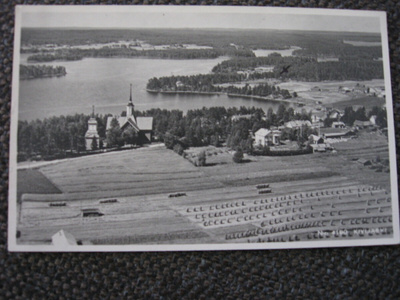 Kivijärvi. Karhumäen ilmakuva. Kulk. v. 1950