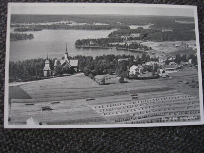 Kivijärvi. Karhumäen ilmakuva. Kulk. v. 1950