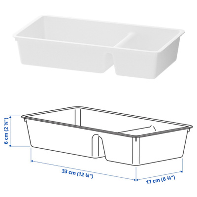 2kpl Valkoinen Ikea Billingen lokerikko