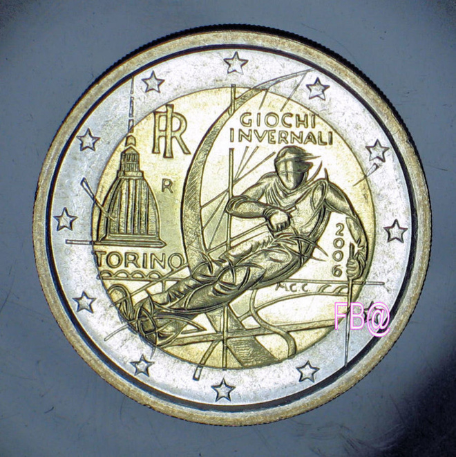 2006 Italia 2 euro juhlaraha Torinon Olympialaiset UNC laatu