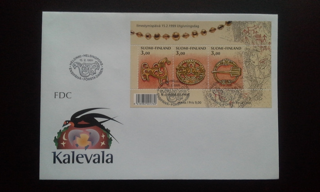 FDC Kalevala 15.2.1999 LaPe 1461-1463 BL22