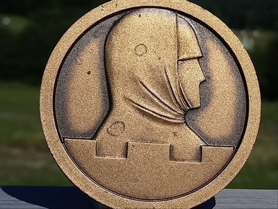 Sotaveteraani Pronssinen mitali. Halkaisija - 59 mm. Valmist