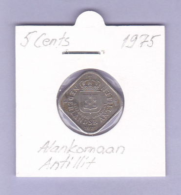 Hollannin Antillit 5 Cent v.1975 KM#13