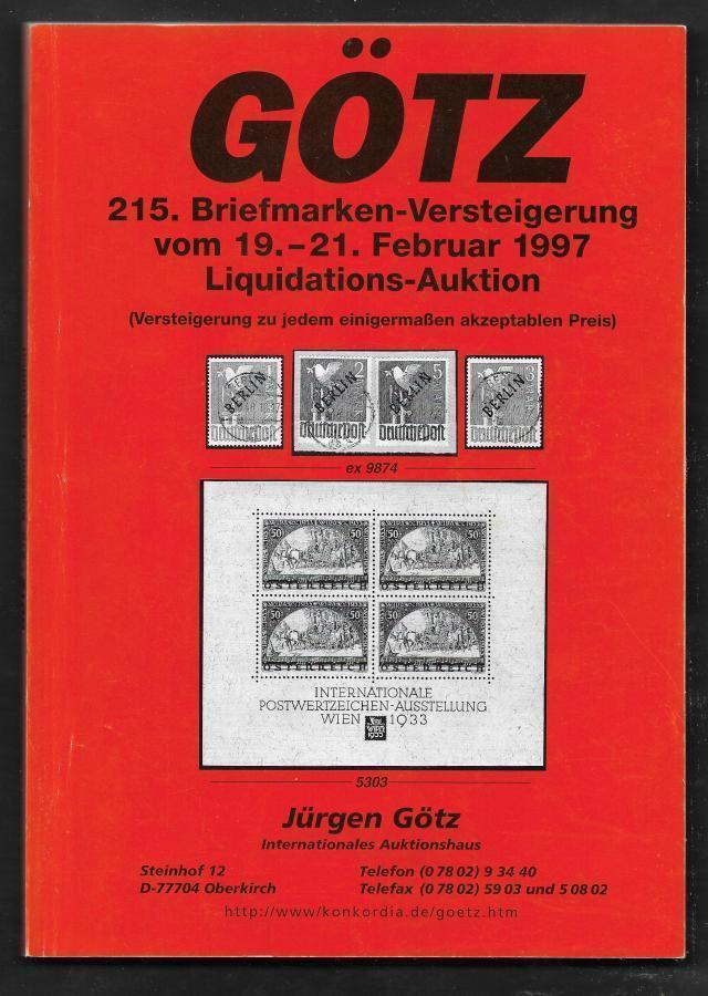 Huutokauppaluettelo - Götz 19.2.1997
