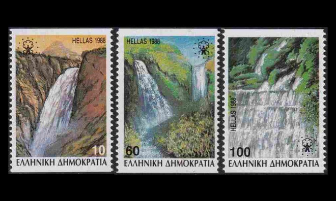 Kreikka 1692-4C ** Vesiputouksia (1988)