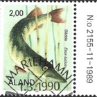 Åland 1990 Kaloja 2,00 mk välilöpari numero EPL Lape 039 - pikkukuva 1
