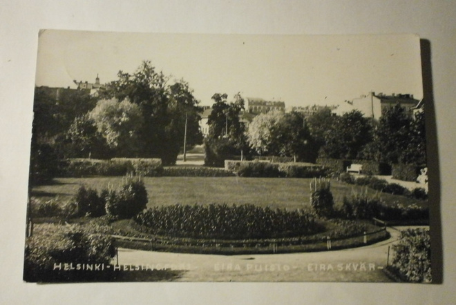 Helsinki, Eiran puistoa, vanha mv valokuvapk, p. 1933