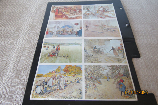 8 KPL CARL LARSSON TAIDEKORTTI SARJA KÄYTTÄMÄTÖN