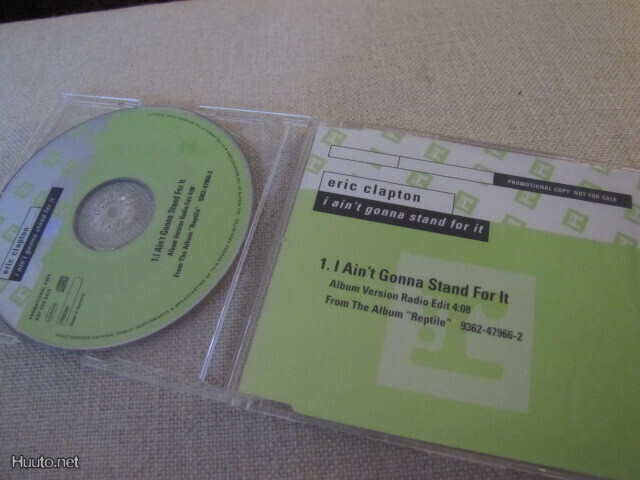Eric Clapton I Ain't gonna stand for it cds promo Saksa