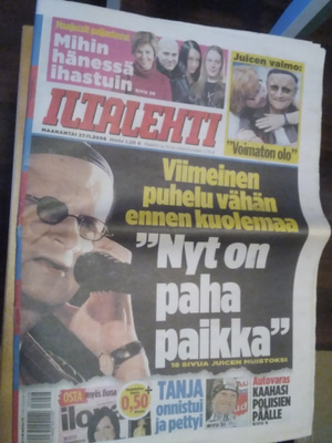 Iltalehti 27.11.2006 - Juice Leskisen muistoliite 18 sivua