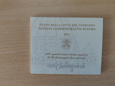 Vatikaani 2 euro juhlaraha Michelangelo Buonarroti 2025