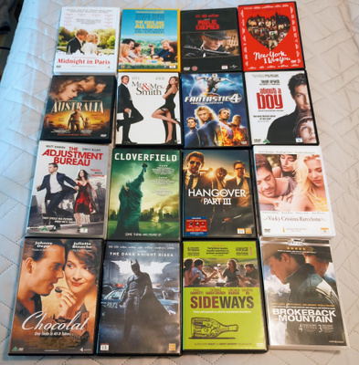 16 laadukkaan DVD-elokuvan paketti