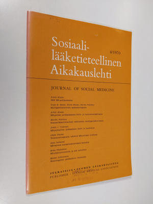 Ilkka Väänänen : Sosiaalilääketieteellinen aikakauslehti ...