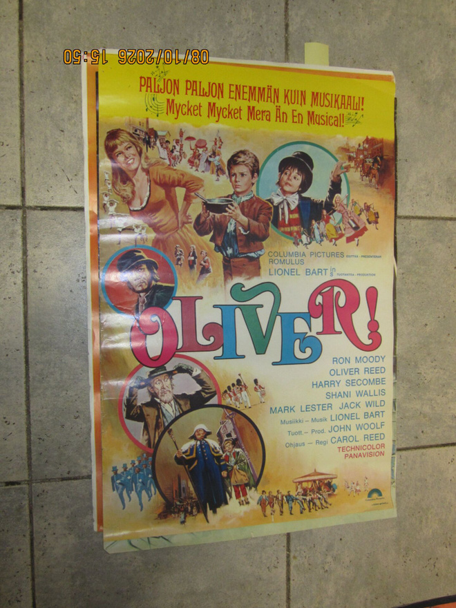 Oliver! elokuvajuliste Carol Reed musikaali -lito-print oy