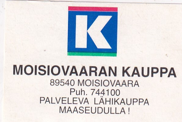 Moisiovaara. Moisiovaaran Kauppa . Kesko Oy  .s42