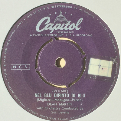 7” SINGLE SUOMI Dean Martin (Volare) Nel Blu Dipinto Di Blu