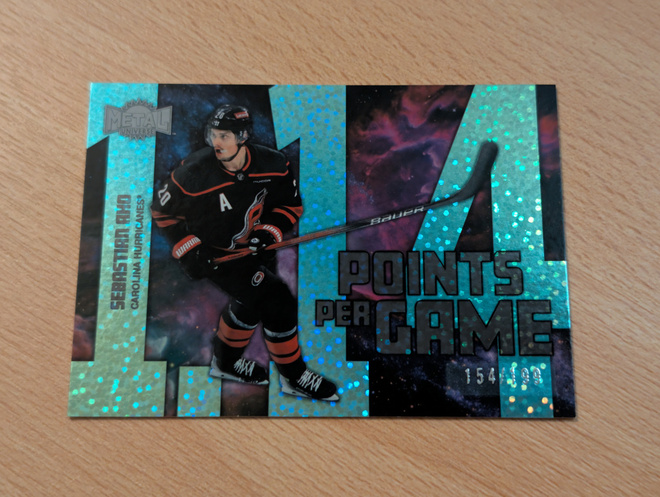 2024-25 Metal Sebastian Aho Points Per Game Speckle /199