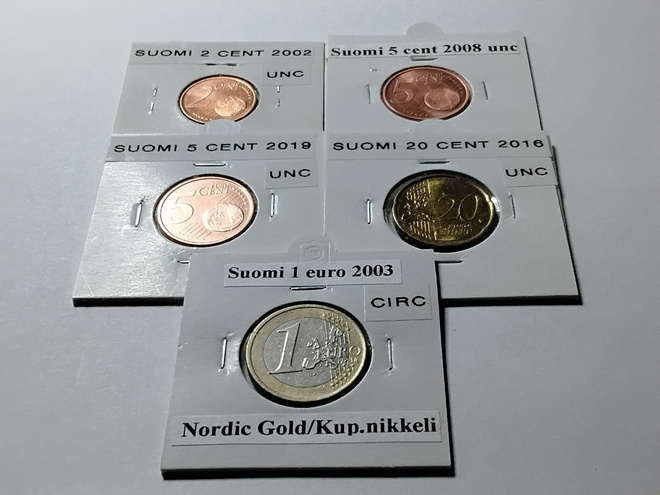 Suomi eurokolikot yht. 5 kpl