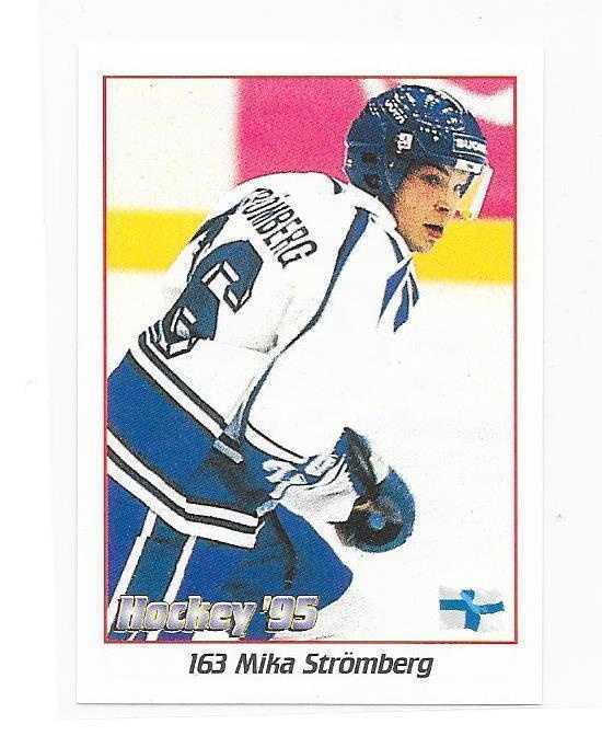 1995 VM Stickers #163 Mika Strömberg Jokerit Suomi