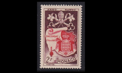 Monaco 432 ** Pyhä vuosi 2 Fr (1951)