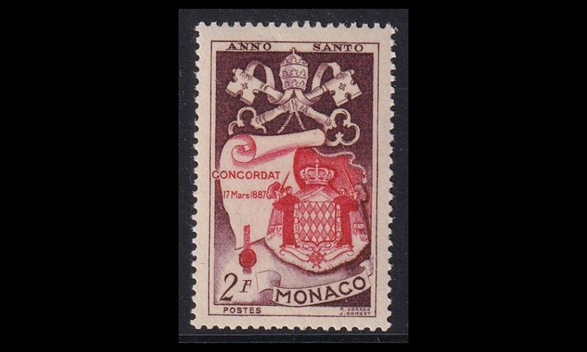 Monaco 432 ** Pyhä vuosi 2 Fr (1951)
