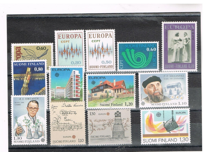 1965-83  Europa CEPT merkkejä 13eril  ++  Lape 22e