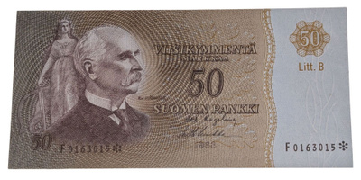 50 Markkaa 1963 Litt. B F0163015 Tähti kl 6/7