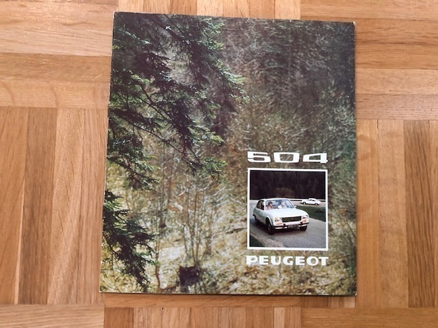 Esite Peugeot 504, vuodelta 1974