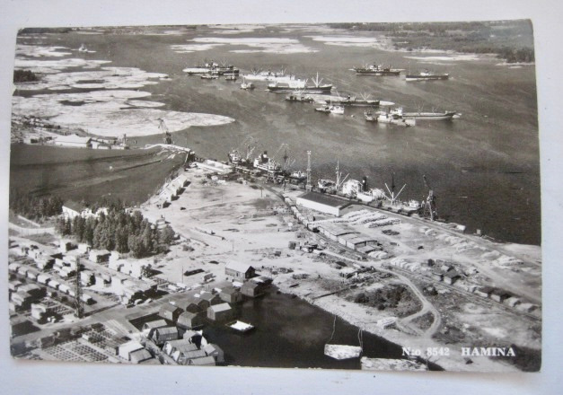 VANHA Postikortti Hamina 1950-l Karhumäki