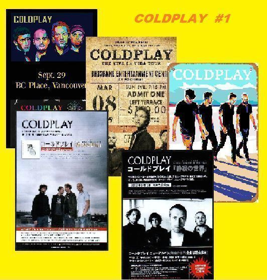 COLDPLAY --- julistesetti 5kpl --- 21cm x 30cm #1