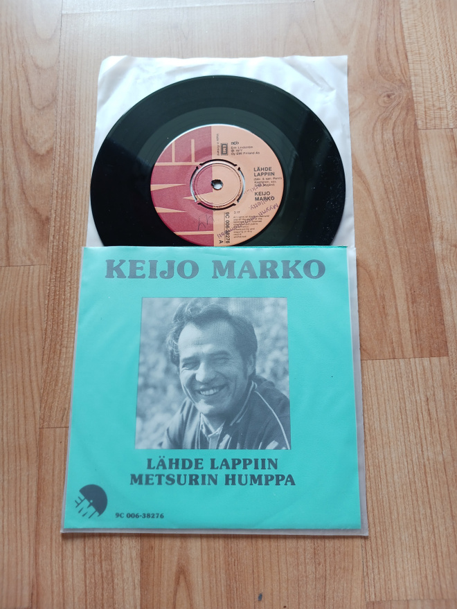 Keijo Marko – Lähde Lappiin 7" ps orig 1977 uusi